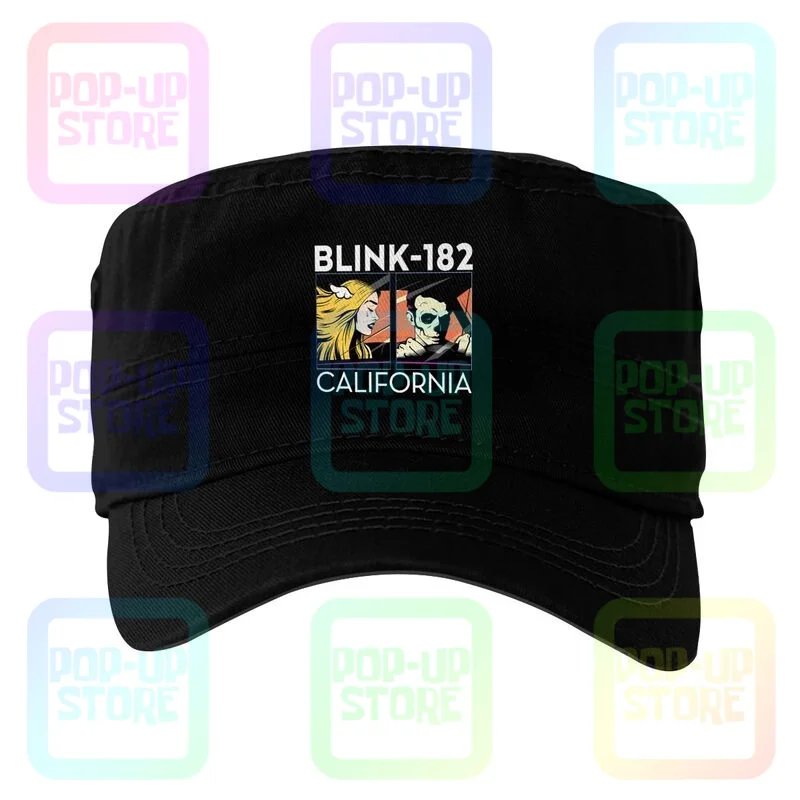 Военные кепки Blink 182 - California Tour концертные с плоским верхом модные в стиле Кадета