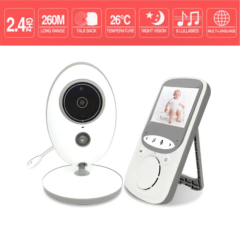 

Baby Monitor with Camera Wireless Music Intercom IR Audio Video Nanny Camera Temperature Monitoring babysitter VB605 baby phone