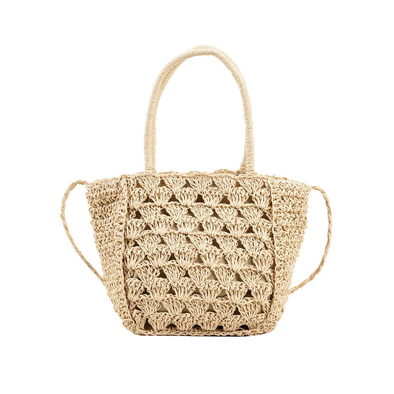 Jin Mantang2023 Summer Women Weave Straw Bag 2023 New In Travel Beach Crossbody Bags Handmade Lady Bucket Shoulder Side Handbags