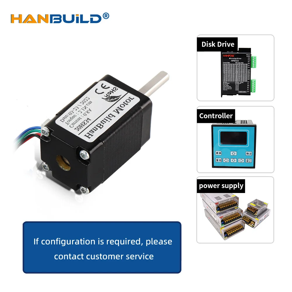 Шаговый двигатель Nema8 20HS34 0.8A 21mN.m 34 мм 20 серии 12 В для фрезерного станка с ЧПУ