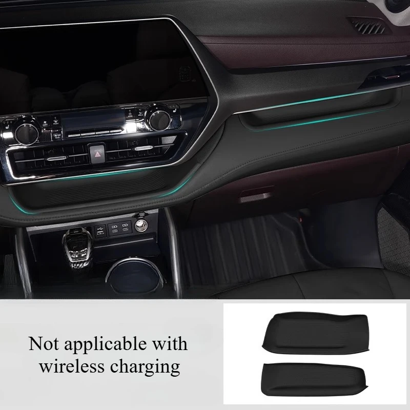 

Для Toyota Highlander 2022 2023 2024, силиконовый коврик для хранения центральной консоли, пылезащитный коврик для хранения второго пилота с защитой от царапин