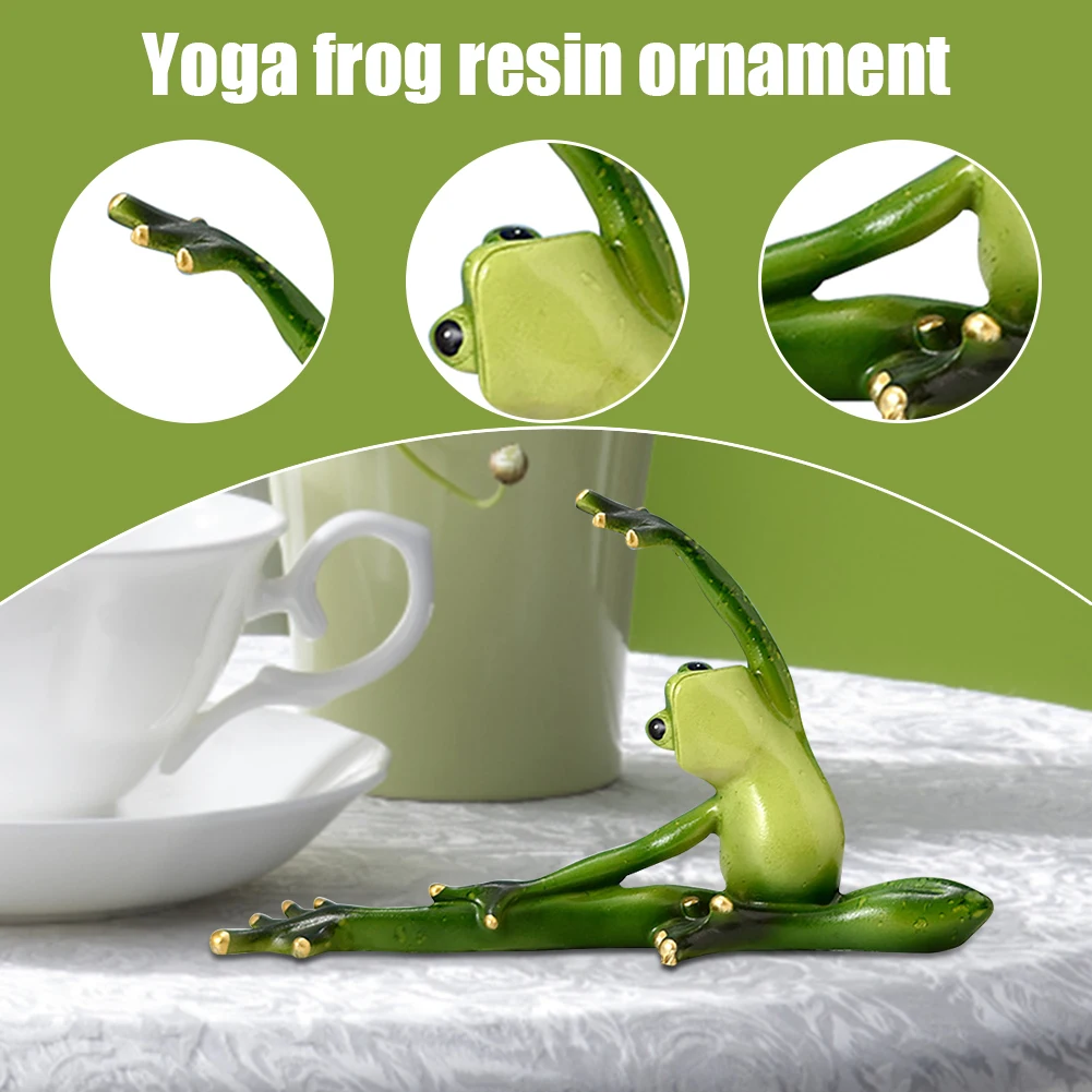 

Йога лягушка творческая статуя Садовые принадлежности Смола Изысканная Статуя ремесло идеальный подарок для сада цветы горшок растения
