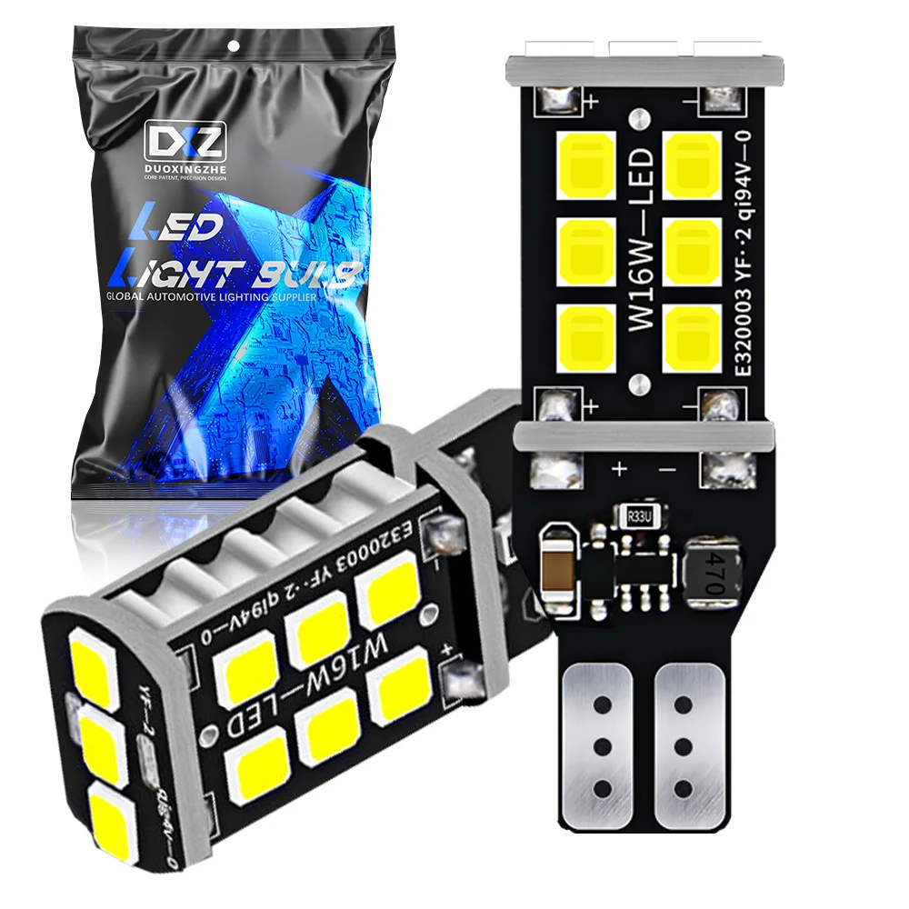 DXZ 2 шт. 921 912 T15 светодиодный W16W T16 Canbus лампа 3030 15SMD фонарь стоп-сигнасветильник заднего хода автомобильная лампа 12 В 24 В