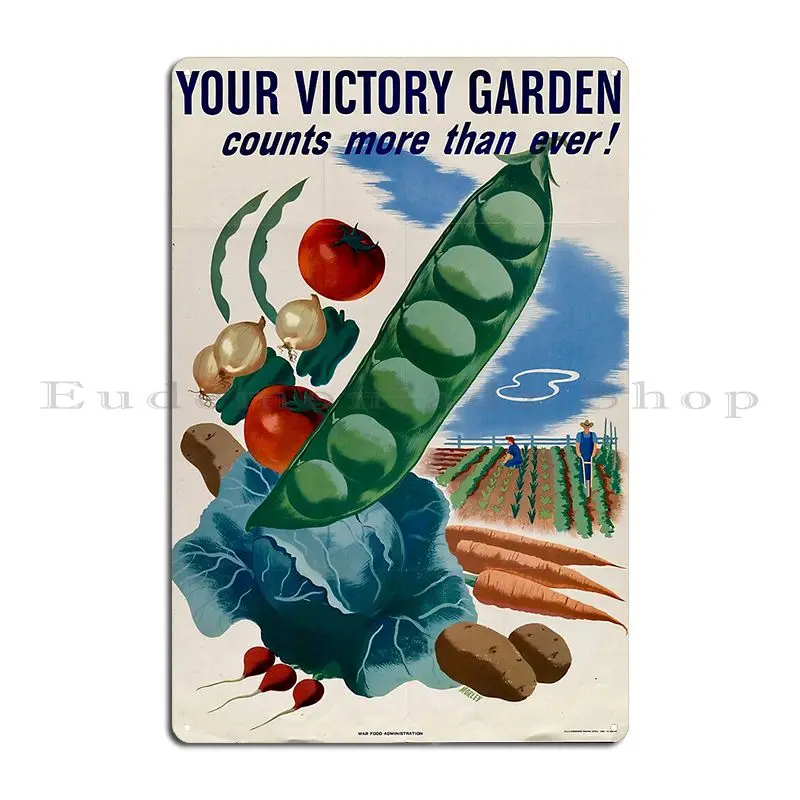 Металлический плакат Your Victory Garden рассчитывает больше чем когда-либо Настенный