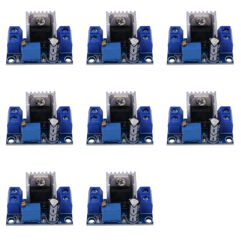 Фото ABGI-8X LM317 DC-DC 1.5A 1.2-37В Регулируемый источник питания, плата преобразователя DC, понижающий модуль, регулируемое линейное напряжение №1