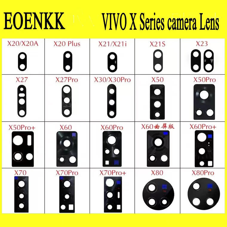 

Original Rear Camera Glass Lens For Vivo X21I X21S X20 Plus x27 X30 X50 X60 X60 X70 Pro X80 Plus Back Main Camera Glass Lens