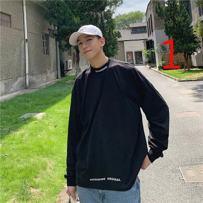 

Autumn men's long-sleeved T-shirt Korean tide brand ins autumn shirt