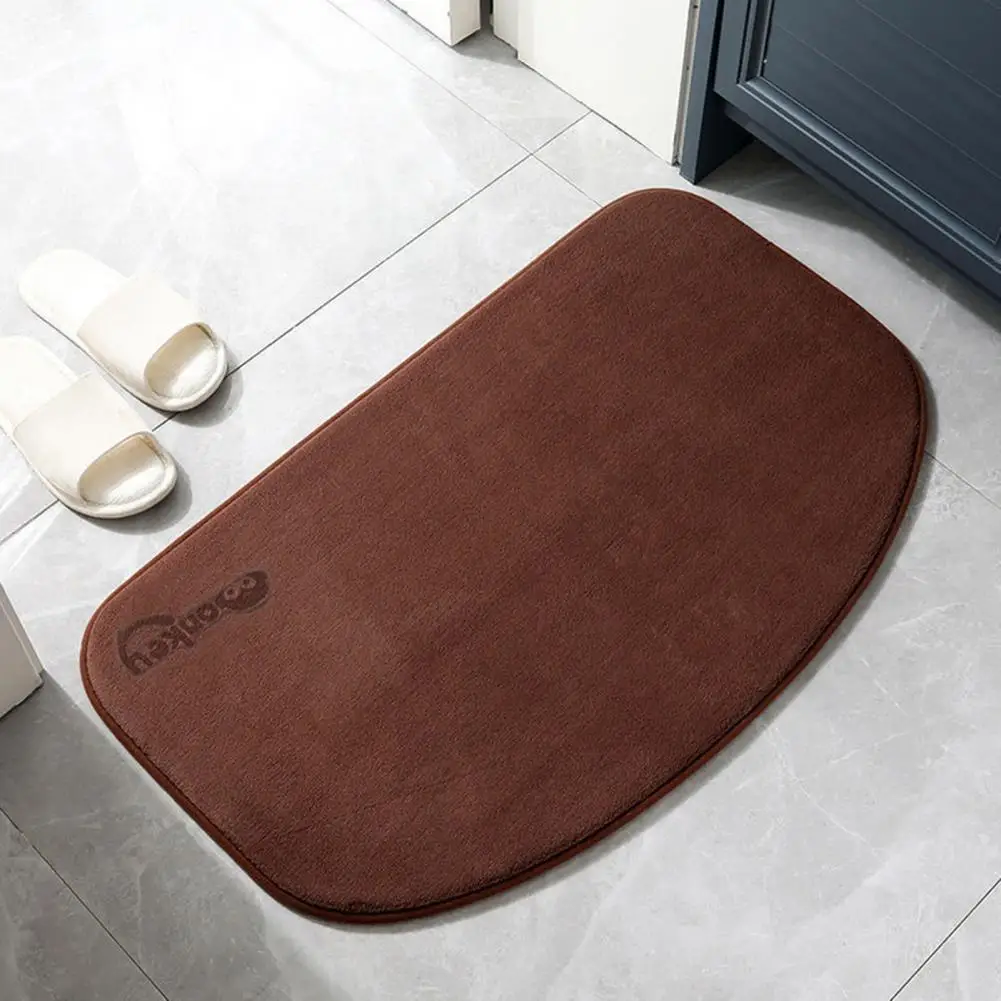 

Solid Color Simple Comfortable Touch Floor Mat Soft Carpet Washable for Bathtub Side