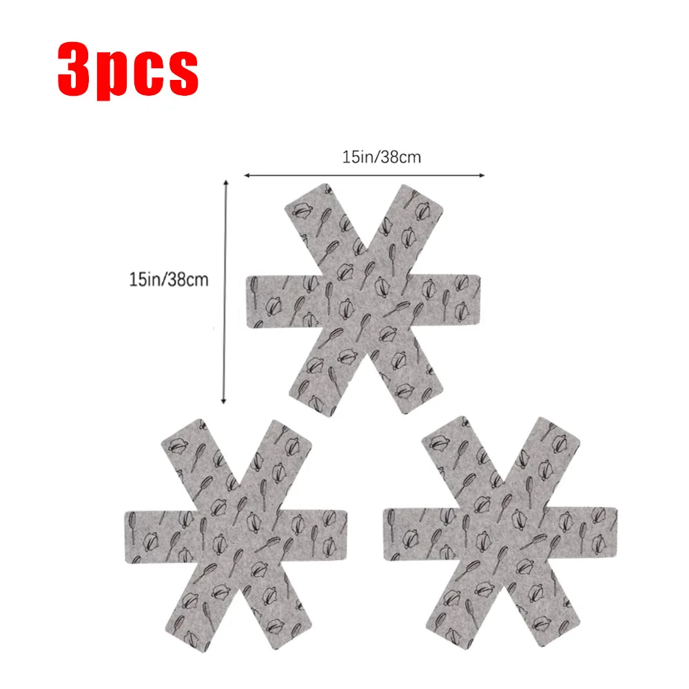 

Набор защитных прокладок для посуды из фетра, серый, 3 шт.