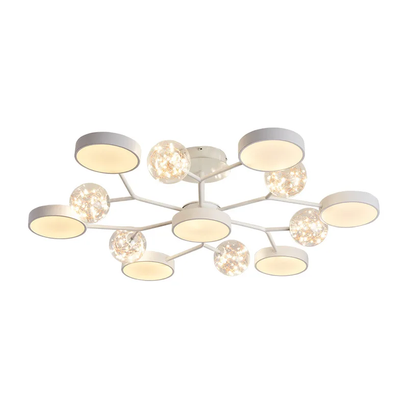 Современная светодиодная люстра в скандинавском стиле креативная простая белая