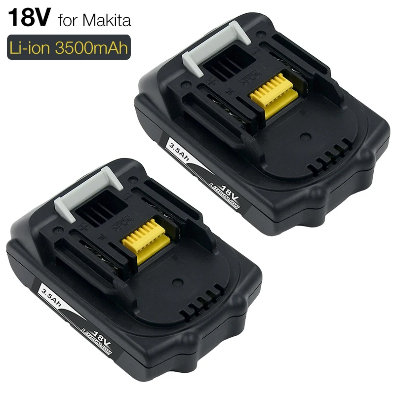 

2Pack 3.5Ah Li-ion Replacement for Makita 18V Battery BL1860 BL1850 BL1830 BL1835 194309-1 194204-3 LXT400 TD140D Cordless Drill