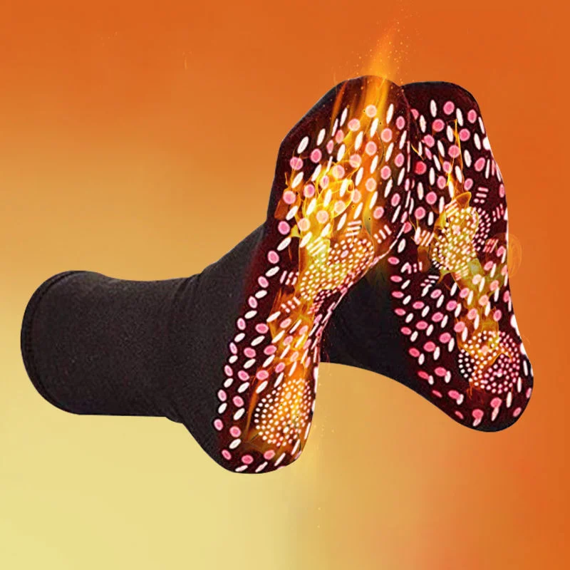 2Pairs Self-Heating Health Care Socks Tourmaline Magnetic Warm Sock Self-Heating Therapy Magnet Socks Unisex Warm Socks Unisex