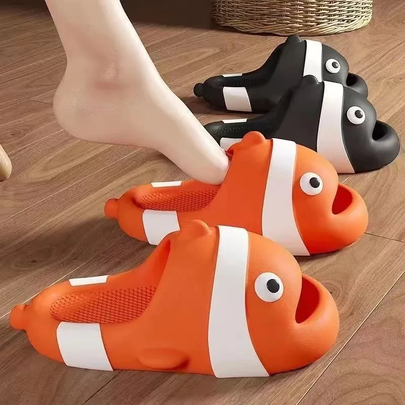 

New Women's Sandals Cute Fish Platform Indoor Outdoor Bathroom House Slipper with Thick Anti-Slip Bottom Sandalias De Mujer