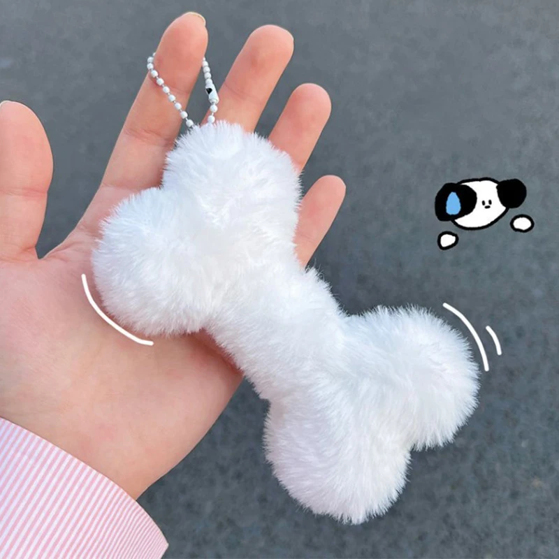 

Comfort Plush Stuffed Animals Bone Keychain Creative Cartoon Kawaii Bag Pendant Couple Soft Pendant Accessories