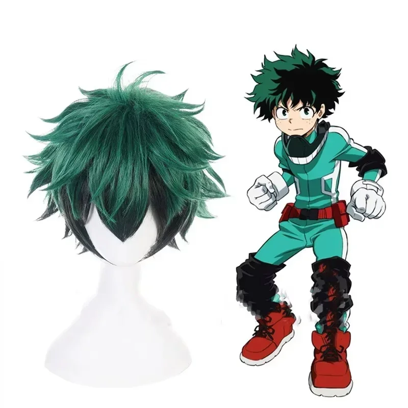 Новинка 2025 года аниме-фигурки My Hero Academy Izuku Midoriya Deku боевой парик для косплея костюм