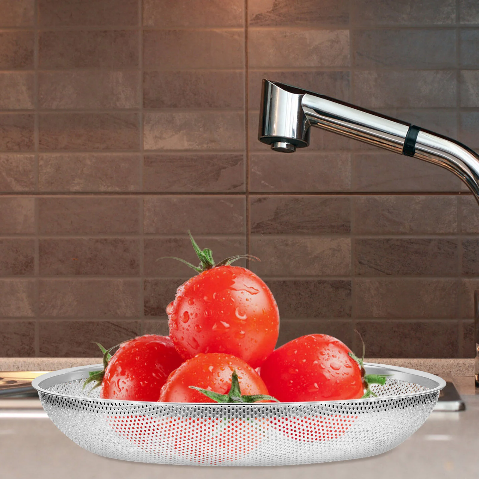 

Laundry Basket Fruits Washing Drainer Household Vegetable Strainer Stainless Steel Draining