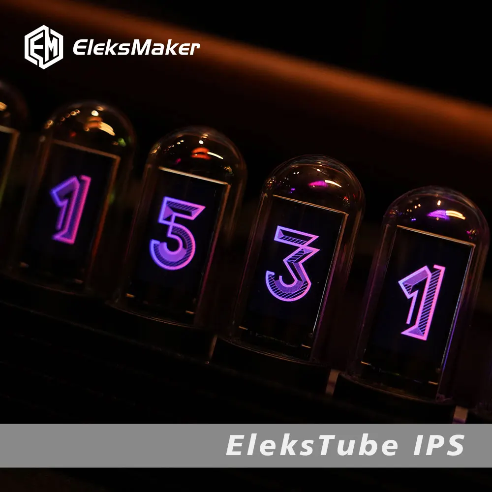 Часы наручные цифровые настольный светильник в виде трубки RGB Nixie люксовые