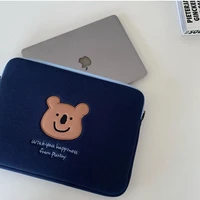 cartoon bear tablet case laptop storage bag for mac ipad pro 9 7 10 5 11 13 15 inch for macbook air 13 laptop sleeve cute