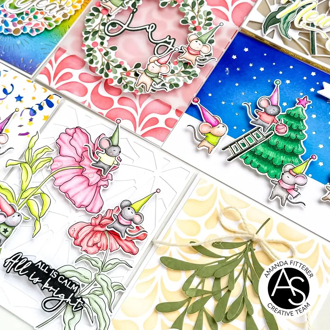 Рождественские праздничные металлические штампы с цветами и звездами