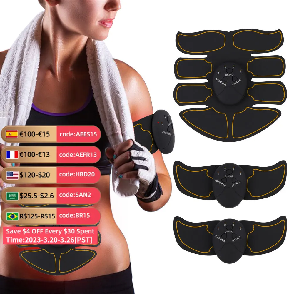 

Стимулятор мышц АБС, Электростимуляция мышц Ems, Электрический массажер для мышц, электростимулятор мышц, тренажер для рук и брюшного пресса, массажер для похудения