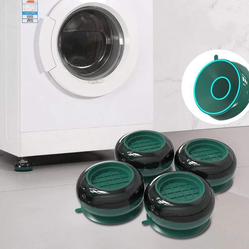 

4PC Washing Machine Floor Mat Anti-shock Anti-slip Solid Noise Reduction Moisture-proof Refrigerator Furniture Lifting Frame