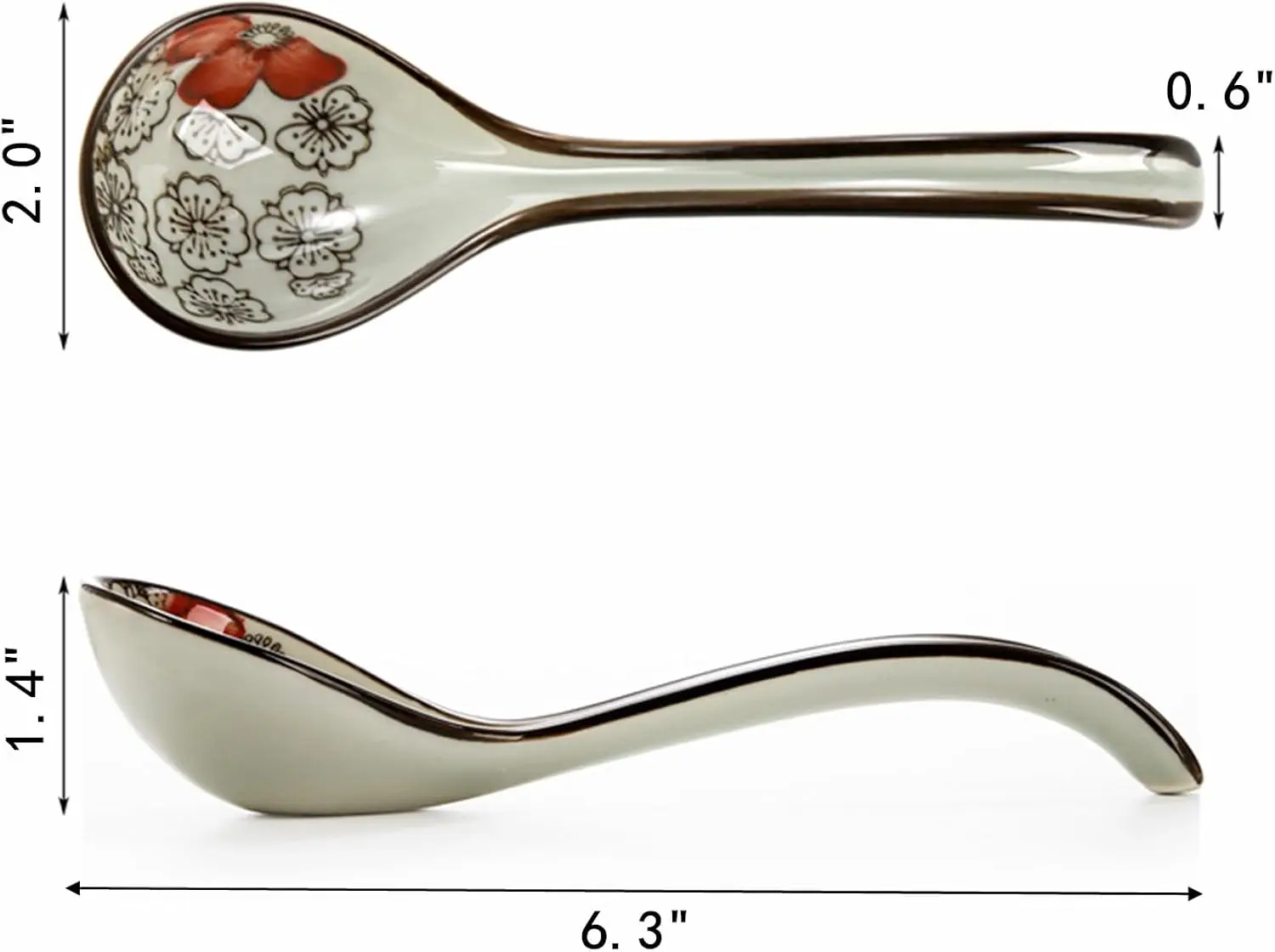 8 шт. азиатские керамические ложки для супа японская ложка рамэна с длинной