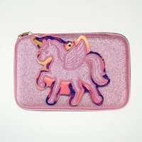 new kawaii unicorn pencil case for girls mirror kids school supplies stationery shiny luxury cute pen box office pencil bags