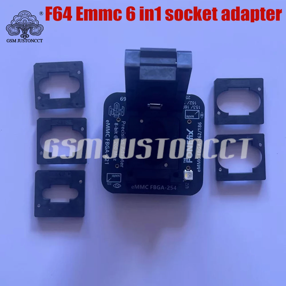 

Переходник F64 lite emmc 6 в 1, розетка FBga-221/162/186/153/169