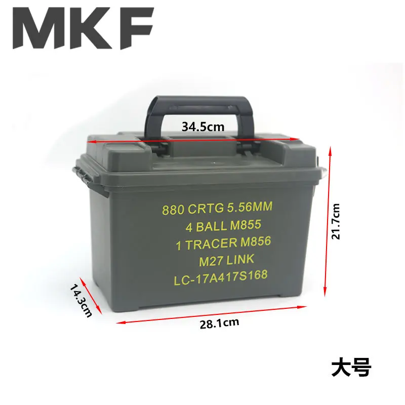 

290x98x180mm Tactical Plastic Multifunctional Toolbox Ammo Crate Lightweight Storage Case Tactical Bullet box