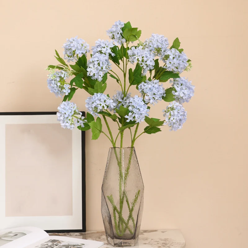1 шт. имитация 5 головок снежинок Гортензия искусственные цветы для дома
