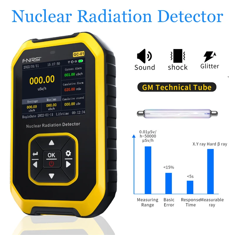 

GC-01 детектор ядерного излучения GM счетчик Гейгера EMF измеритель излучения тестер X сновидения ⑩ измерение в реальном времени излучение Дози...