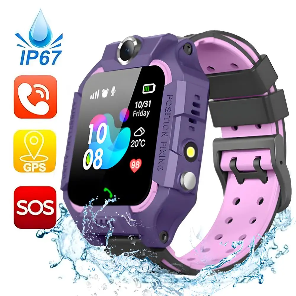 

Kids Smart Watch SIM Card Voice Call Phone SOS Smartwatch IP67 Waterproof Children Phone Watch Camera Monitor For Boys Girls