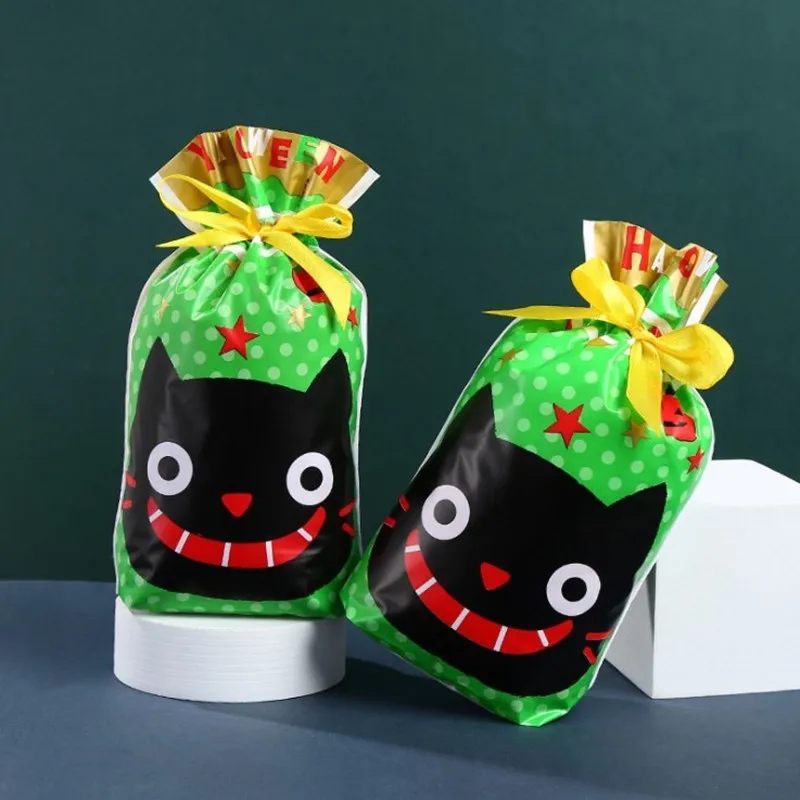 

50 Pcs Halloween Candy Bag Family Small Snacks Packaging Gadgets Biscuits Or Sugar Mini Cute Cartoon Bundle Pouch