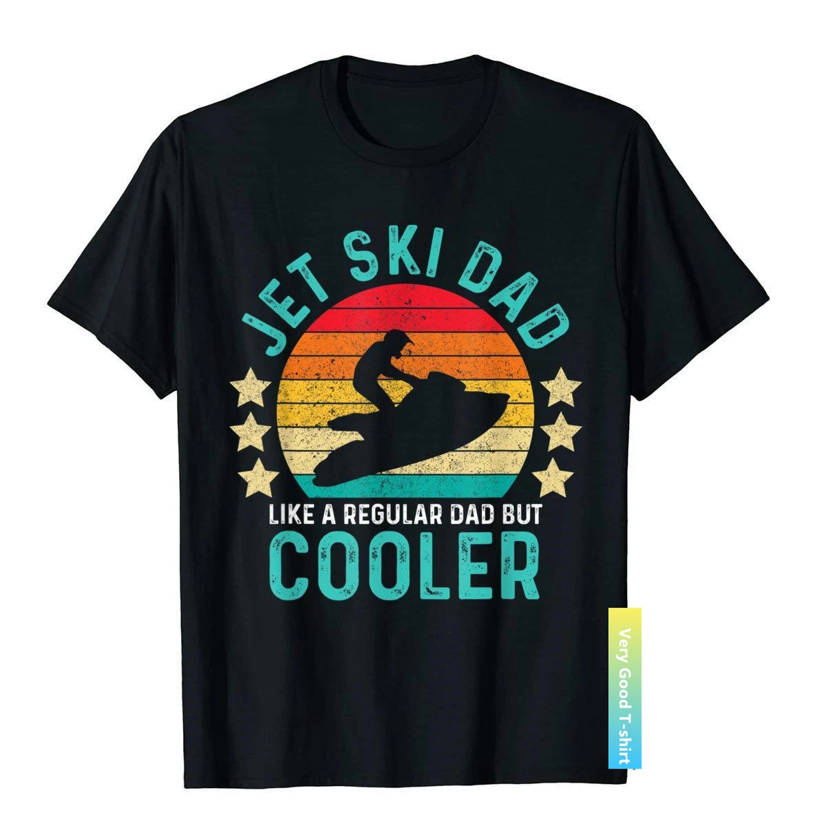 

Jet Ski Dad Like A Regular Dad But Cooler Vintage T-Shirt Man Faddish Fitness Tops Tees Cotton Top T-Shirts Family