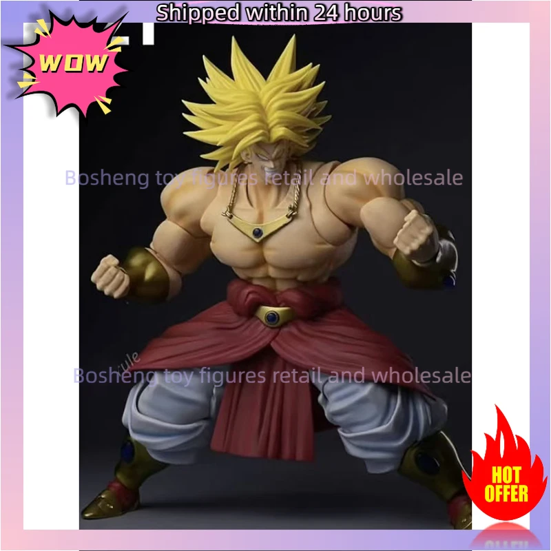 Фото Оригинальный ZT Studio Dragon Ball Z Shf 1/12 Broly Green Yellow Long Hair ZT 01 02 03, коллекция аниме, фигурки, модель игрушки №3