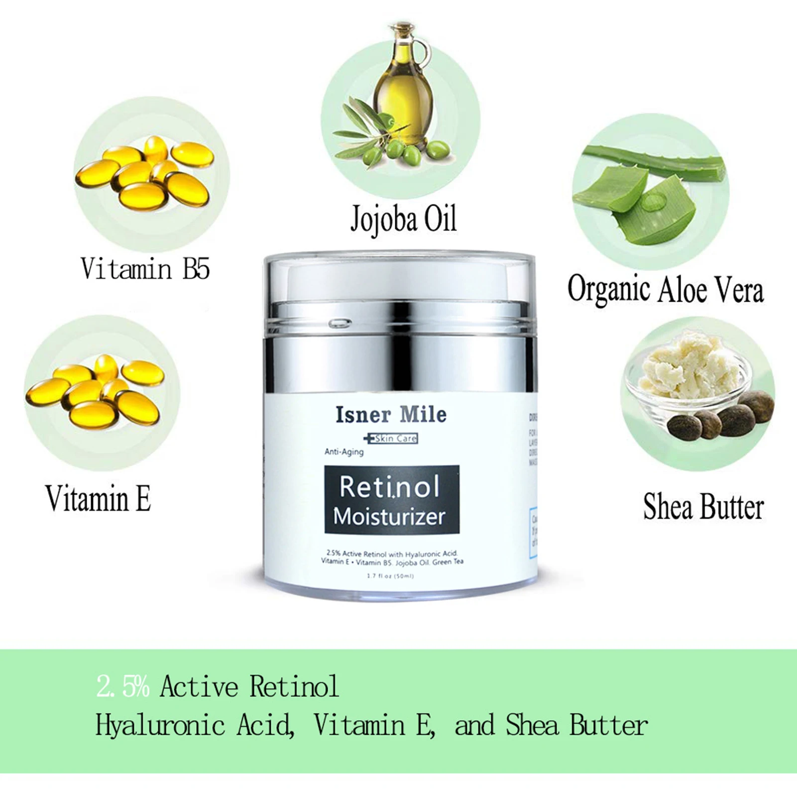 

Retinol Cream50ml Face Moisturizer Cream For Ladies Anti Aging Remove Fine Lines Spot Whitening Smoothing Skin Care Day Night
