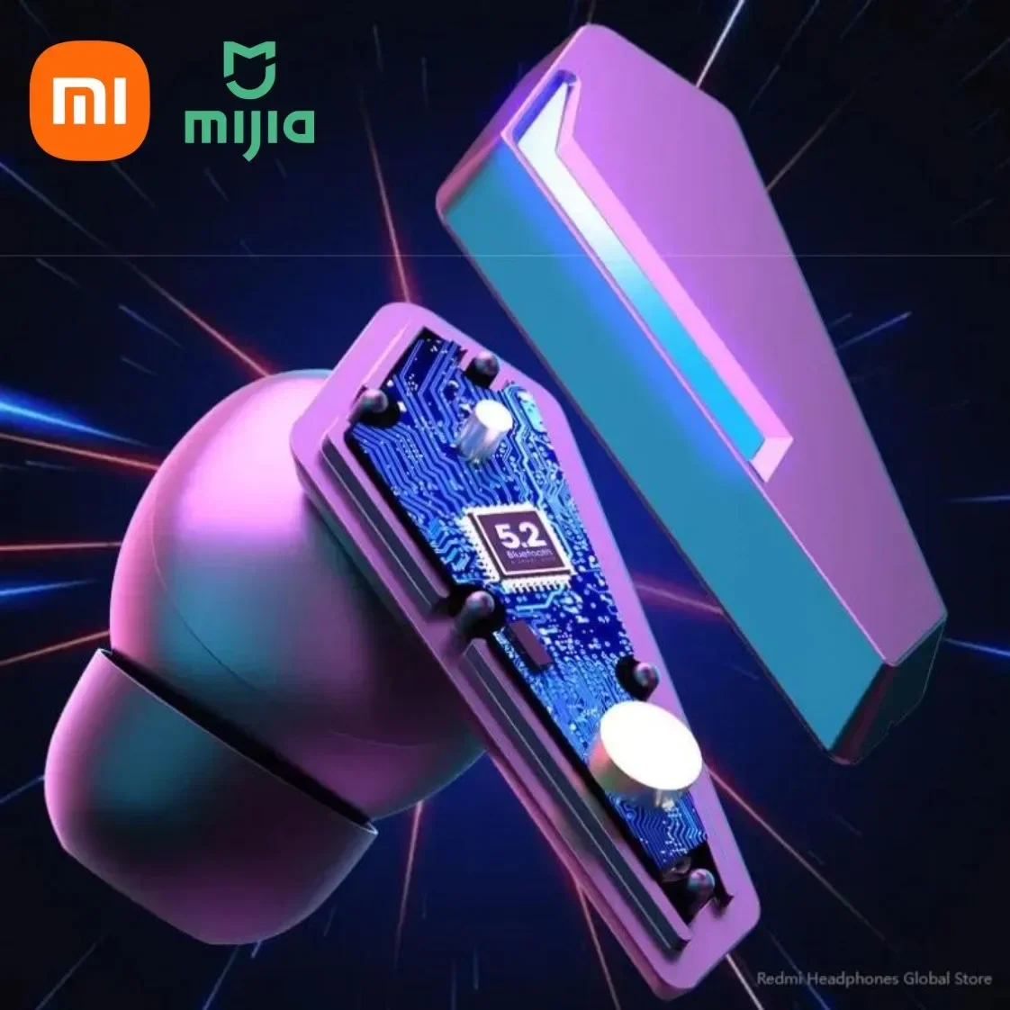 Фото Беспроводные Bluetooth-наушники Xiaomi M10 для звонков высокой четкости, высококачественные игровые спортивные водонепроницаемые наушники с шумоподавлением №3