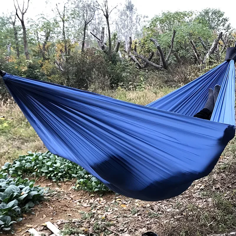 

Туристический гамак, двойной портативный гамак из нейлона, King-Size, парашют, для путешествий, охоты, выживания, 2021