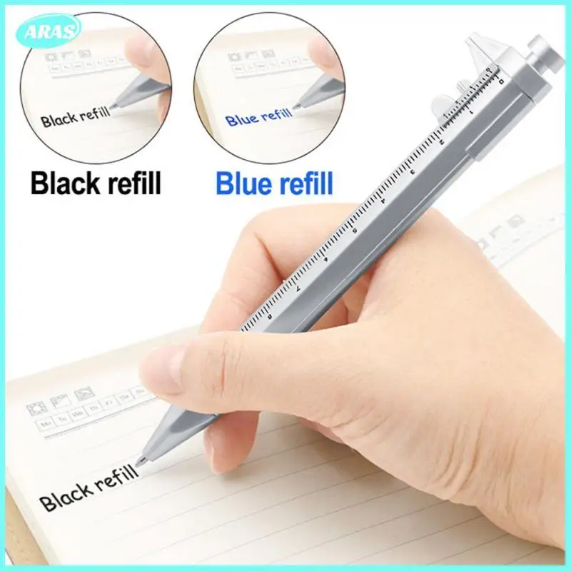 

0.5mm Silver Caliper Pen Vernier Caliper Roller Ball Pen Multifunction Gel Ink Pen Stationery Ball-Point Measuring VernierPenBMY