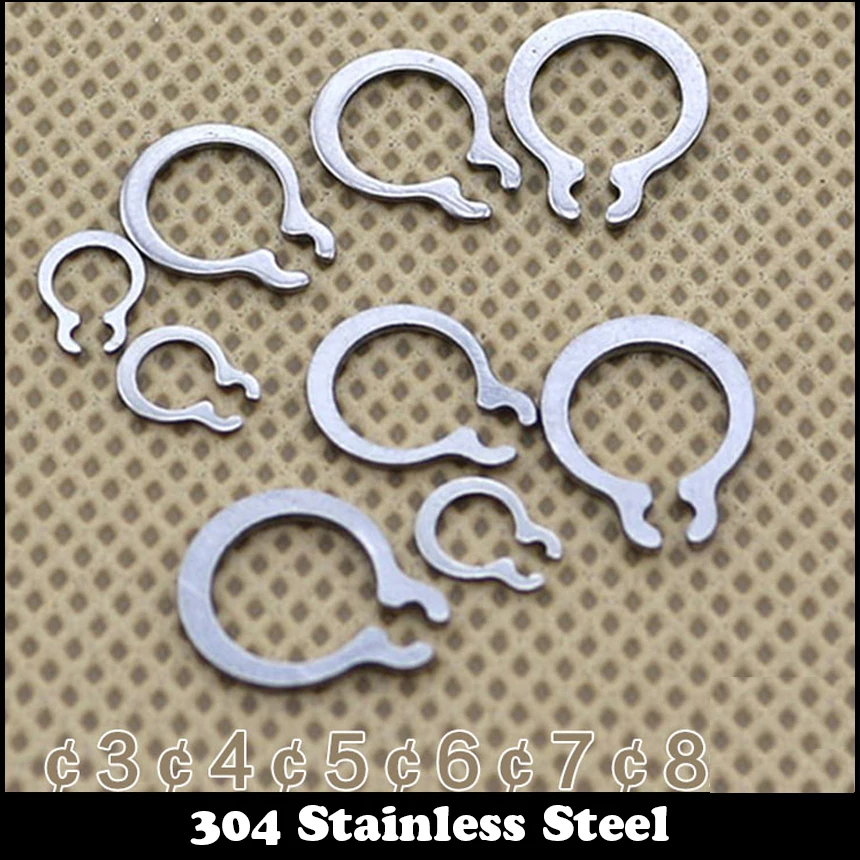 

Пружинная шайба M3 304 из нержавеющей стали 304ss DIN471 C-тип Calabsah C-образное стопорное кольцо для стопорного кольца внешнего вала 3 мм