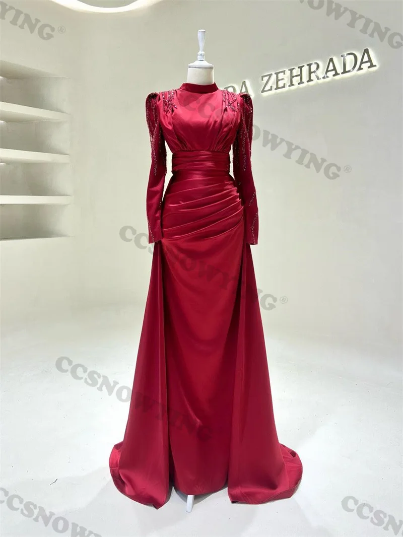 

Модные вечерние платья с длинными рукавами, женское официальное платье, арабское платье-кафтан