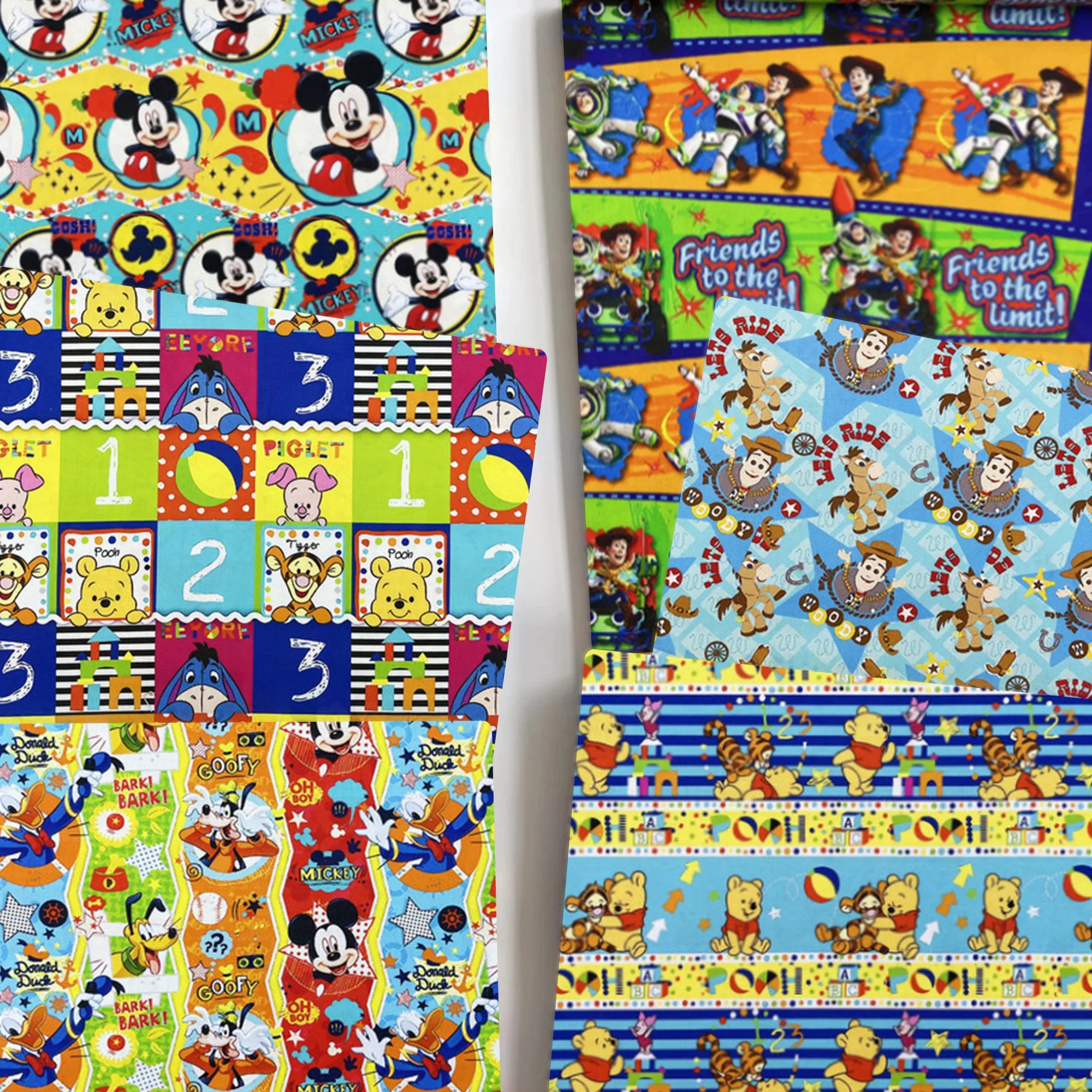 Disney 8A Toy Story Canvas Fabric Printed Cloth Sewing Quilting Fabrics For Patchwork Needlework Diy Handmade Accessories