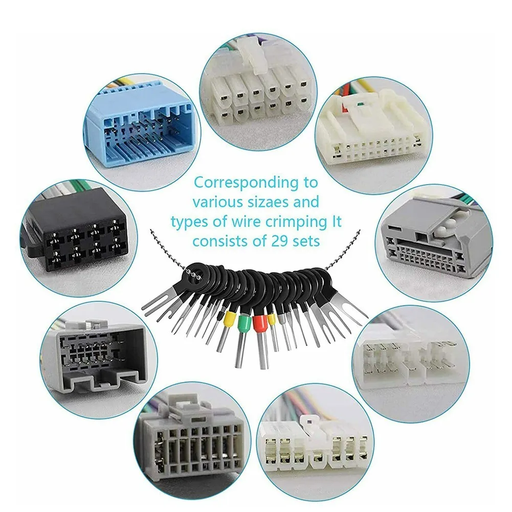 

Wiring Crimp Connector Pin Kit Wire Terminal Removal Tools Removal Tools