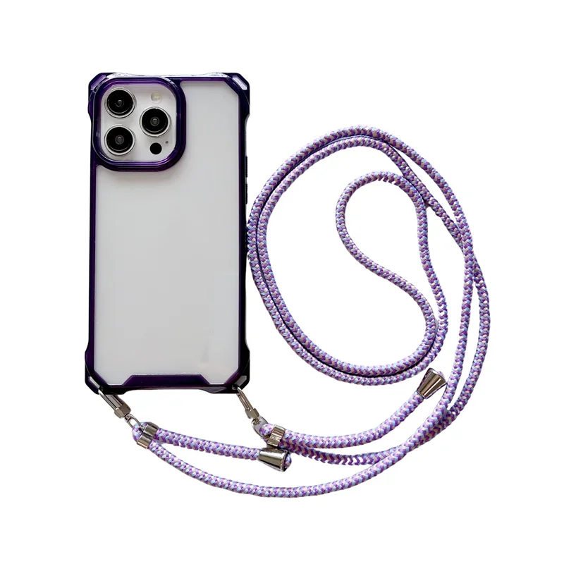 Crossbody Lanyard Case For iPhone 16 15 14 13 12 Mini 11 Pro XS Max X XR 8 7 6 6S Plus SE 2 3 Hard PC Shockproof Back Cover