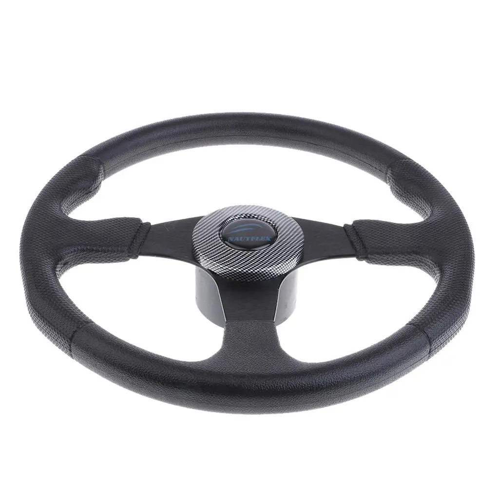 

Boat Steering Wheel Aluminum 13.4'' 3/4'' Marine Yacht Sport Wheel & Hub Black