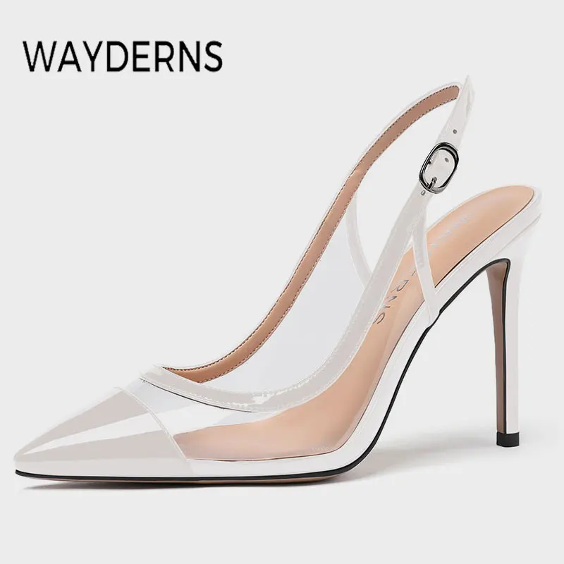 

WAYDERNS 2023 New Arrival Women Sandals Thin Heels Summer Women'S Shoes Fashion Pointed Toe Ins Style Ladies Footwear Size 35-43