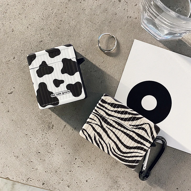 

Fashion Milk Zebra pattern case For airpods pro 1 2 3 wireless Bluetooth headset charging box soft silicone earphone cover coque