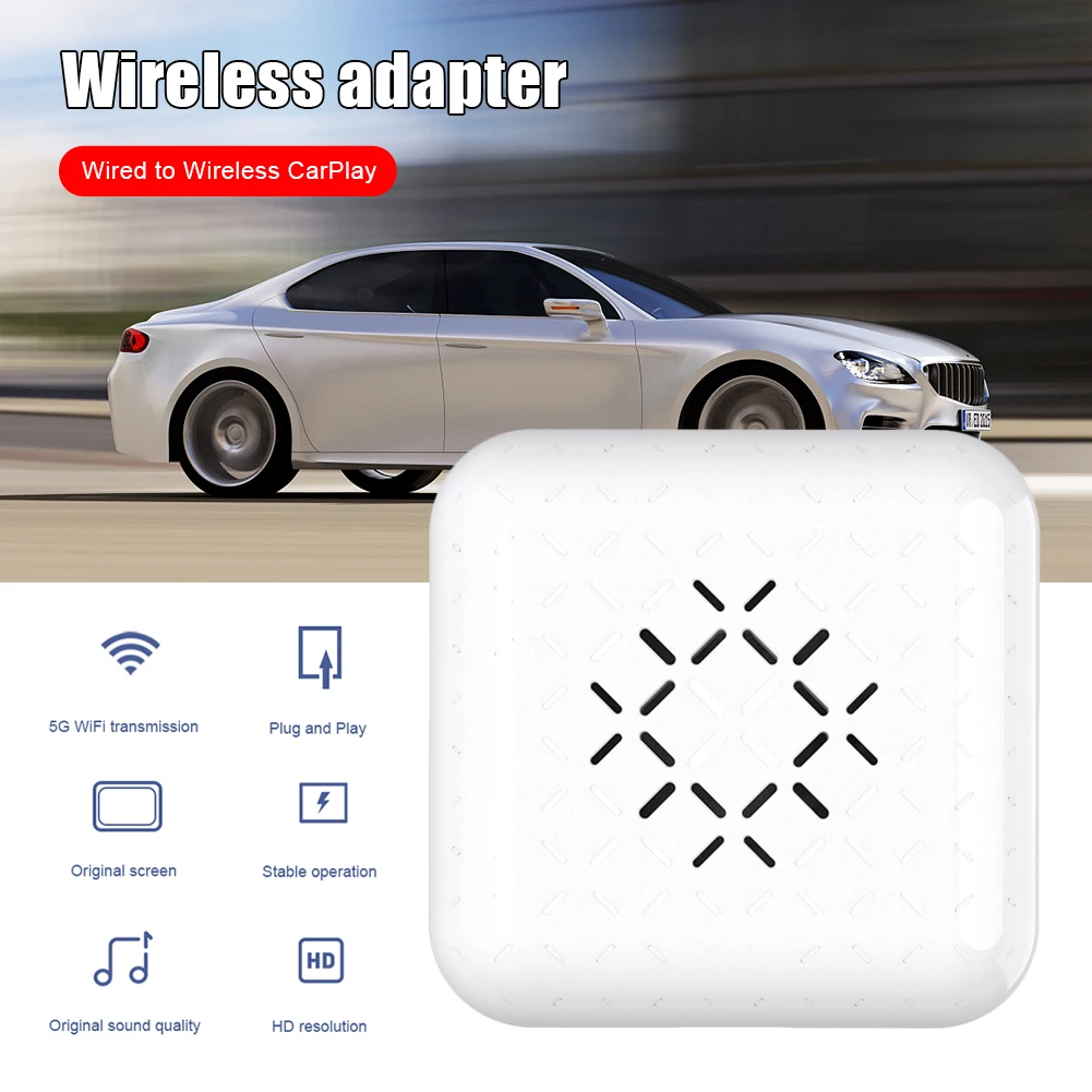 

New Wireless CarPlay Adapter Wired to Wireless CarPlay Dongle Mini Box CarlinKit Wireless Adapter for iOS10 Car Accessories
