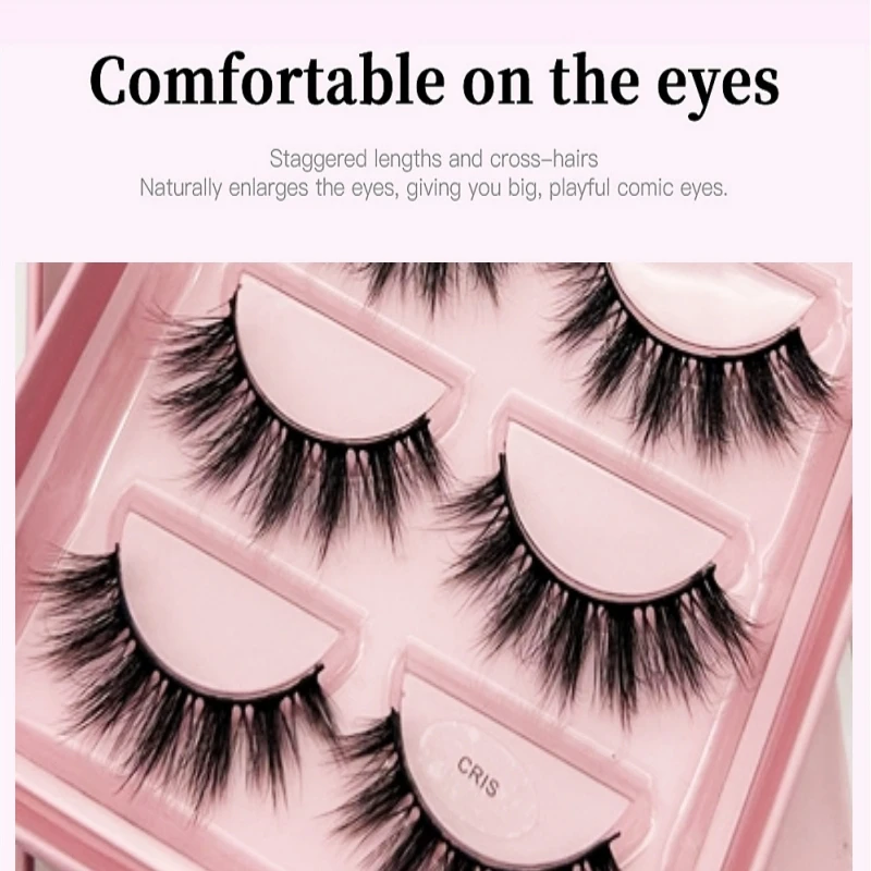 5 пар многослойных гибких натуральных тонких легких накладных ресниц ручной