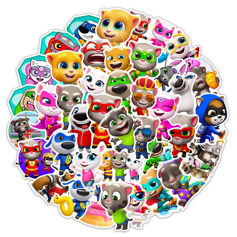 

10/50Pcs Cartoon Tom Cat Stickers For Car Laptop Phone Fridge Scrapbook Decal Waterproof Graffiti Sticker Toys Gifts